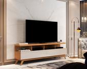 Rack Para TV Até 65 Polegadas 1.6 Wood Mel/Pérola