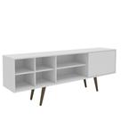 Rack para TV até 65 Polegadas 1 Porta 6 Nichos 175cm Turquia Estilo Retrô Cor Branco - Mademóvel Rack para TV até 65 Polegadas 1 Porta 6 Nichos 175cm Turquia Estilo Retrô Cor Branco - Mademóvel