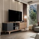Rack para TV até 65 Polegadas 100% MDF 160cm X40Cm Lars Marrom Freijó/Preto Rack para TV até 65 Polegadas 100% MDF 160cm X40Cm Lars Marrom Freijó/Preto