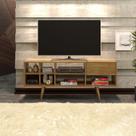 Rack para TV até 65 Polegadas 136cm 1 Gaveta 7 Nichos R1462 Bege Natural
