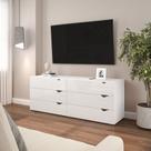 Rack para TV até 65 Polegadas 150,1cm Comoda com 6 Gavetas Porto Branco