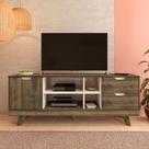 Rack para TV até 65 Polegadas 160cm 2 Gavetas 1 Porta 4 Nichos Michigan Marrom