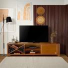Rack para TV até 65 Polegadas 190cm Pés em Madeira Maciça Tvs 1 Porta com Adega Primavera CabeCasa MadeiraOriginals Marrom Rack para TV até 65 Polegadas 190cm Pés em Madeira Maciça Tvs 1 Porta com Adega Primavera CabeCasa MadeiraOriginals Marrom