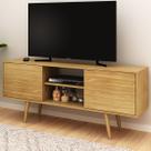 Rack para TV Até 65 Polegadas 2 Portas 1 Prateleira Natural R1464 - Tecno Mobili Rack para TV Até 65 Polegadas 2 Portas 1 Prateleira Natural R1464 - Tecno Mobili