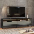 Rack para TV até 65 Polegadas MDF 180cm Ind Fusion 2 Gavetas com Iluminação em Lead