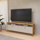 Rack Para TV até 70" 2 Portas Tauri/Off White Dubai Linea Brasil Rack Para TV até 70" 2 Portas Tauri/Off White Dubai Linea Brasil