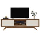 Rack para Tv até 70 Polegadas 2 Portas Channel Nature e Off White 220cm