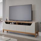 Rack para TV até 70 Polegadas MDF 185cm Moema Bege Off White/Nature