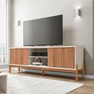 Rack para TV até 72 Polegadas Tannen 2 PT Off White e Freijó Rack para TV até 72 Polegadas Tannen 2 PT Off White e Freijó