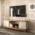 Rack Para TV até 75" 2 Portas Nature/Off White Colorado