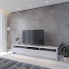 Rack para TV Até 75" 3 Portas Aspen 219 cm - Branco Fosco