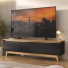 Rack para TV até 75 Polegadas 180cm 3 Portas Retrô Multimóveis MP1102