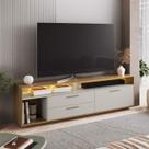 Rack para TV até 75 Polegadas 2 Gavetas com iluminação Led Reims Art In Móveis