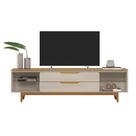 Rack para Tv até 75 Polegadas 2 Gavetas Los Angeles Tauari e Off White 218cm