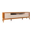 Rack para TV até 75 Polegadas 2 PT 2 GV Morgan Off White e Cedro Naturale 220cm