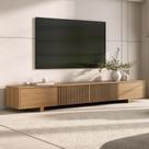 Rack para Tv até 75 Polegadas 210cm Portas Ripadas Aruá CabeCasa MadeiraOriginals