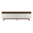 Rack para TV até 75 Polegadas 3 Portas Flynt ST Off White e Canella 220cm