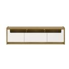 Rack para Tv até 75 Polegadas 3 Portas Oslo Off White e Freijó 180cm