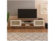 Rack para TV Até 75 Polegadas Charlotte 2 Portas Cinamomo/Off White - Artely Móveis