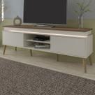Rack para TV Até 75 Polegadas com Led Lumina 2 Portas Pinho/Off White - Artely