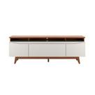 Rack para TV até 75 Polegadas Flynt Off White e Canela 184 cm