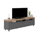 Rack para TV até 75 Polegadas Mercury 2 PT 1 GV Grafite e Carvalho 200 cm Rack para TV até 75 Polegadas Mercury 2 PT 1 GV Grafite e Carvalho 200 cm