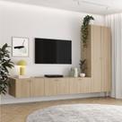 Rack para TV até 75 Polegadas Suspenso Modular 4 Módulos 8 Portas Frame CabeCasa MadeiraOriginals