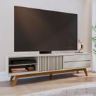 Rack para TV Até 75 Polegadas Veneza 1 Porta 2 Gavetas Off White - Colibri