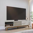 Rack para Tv até 75 polegadas Veneza Off White 200cm Colibri