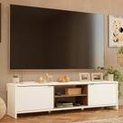 Rack para TV até 80 Polegadas 180cm 2 Portas Branco/Rustic Linz Madesa