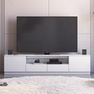 Rack para TV até 85 Polegadas 100% MDF 200cm Portas 2 Gavetas Liz Yescasa Branco Rack para TV até 85 Polegadas 100% MDF 200cm Portas 2 Gavetas Liz Yescasa Branco