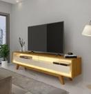 Rack para TV até 85 Polegadas com LED 100% MDF 172,5cm Pés em Madeira Maciça Requinte