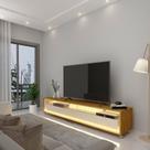 Rack para TV até 85 Polegadas com LED 100% MDF 172,5cm Rodízios Requinte