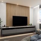 Rack para TV até 90 Polegadas com Rodízios 3 Gavetas 3 Nichos Sublime 220cm 100% MDF