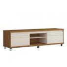 Rack para TV Bancada até 72" Off White/Freijó - Mirage Rack para TV Bancada até 72" Off White/Freijó - Mirage