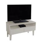 Rack para TV Bancada Com Nicho e Gaveta Off White Laca