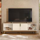 Rack Para TV Com 2 Portas Centrais E Nichos Laterais Abertos