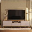 Rack Para TV Com 5 GavetasE Nicho Central Aberto