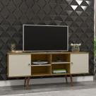 Rack Para Tv De 52 Polegadas 2 Portas Nature/Off White Estrela Patrimar Rack Para Tv De 52 Polegadas 2 Portas Nature/Off White Estrela Patrimar