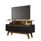 Rack Para Tv De Até 50" Cinamomo/preto Fosco Rubi Bechara Rack Para Tv De Até 50" Cinamomo/preto Fosco Rubi Bechara