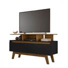 Rack Para TV de Até 50 Polegadas Cinamomo/Preto Fosco Rubi Bechara Rack Para TV de Até 50 Polegadas Cinamomo/Preto Fosco Rubi Bechara