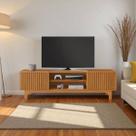 Rack Para Tv Grande 70 Polegadas MDF Ripado JCM Trunfo