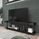 Rack Para Tv Habitat Preto E Tubos Pretos Carraro