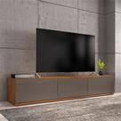 Rack para TV Lille Cinza Perola Noce Rack para TV Lille Cinza Perola Noce
