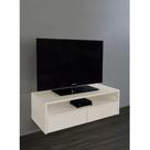 Rack Para Tv Suspenso Bancada Com Nicho E Gaveta Off White Laca