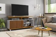 Rack Para TV Topázio Ripado Naturalle/Off White Bechara Móveis