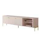 Rack Para TV Tucupí 1.8 Bancada Off White Dourado JB Bechara 32672