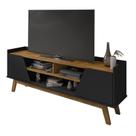 Rack para TV Turim 2 Portas Preto Fosco/Naturalle - Bechara Rack para TV Turim 2 Portas Preto Fosco/Naturalle - Bechara
