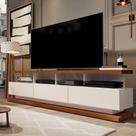 Rack para TV Vivare 1.8 Off White com Freijó