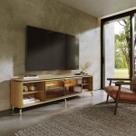 Rack para TVs até 85 Polegadas 100% MDF 1 Porta com Vidro Reflecta Lincoln Float 212cm
